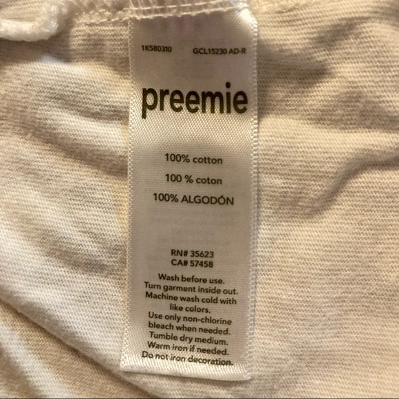 Just One You Boys Zip Up Footed Pajamas Preemie 2 Piece - Picture 10 of 11